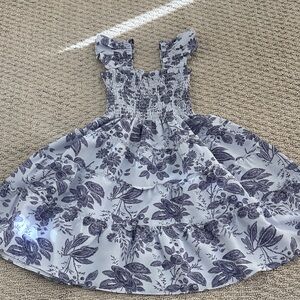 Floral Kids Dress in  Lavender and White